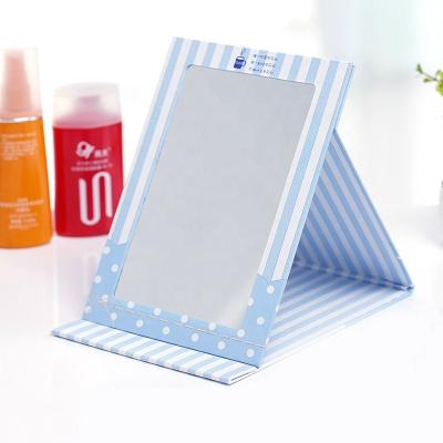 China Personalized Cute Princess Makeup Mirror Square Cartoon Paper Folding Mirror for sale