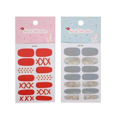 China 2021 new arrivals 2d waterproof self-adhesive fashion non-toxic 3d nail stickers for sale