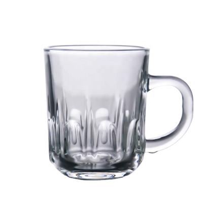 China Wholesale High Quality Classic Coffee Glass Cups of Restaurants Appliances, Tea Glass with Handle 220ml for sale