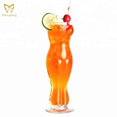 China Restaurants Appliances 530ml Female Body Shape Drinking Glass For Hotel&Home for sale