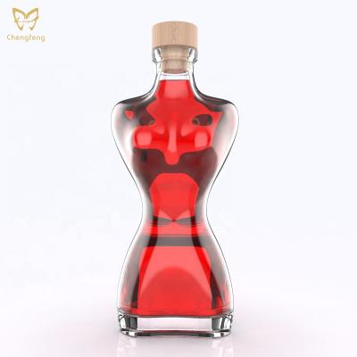 China Restaurants Appliances Female Body Shaped 200ml Glass Perfume Bottle for sale