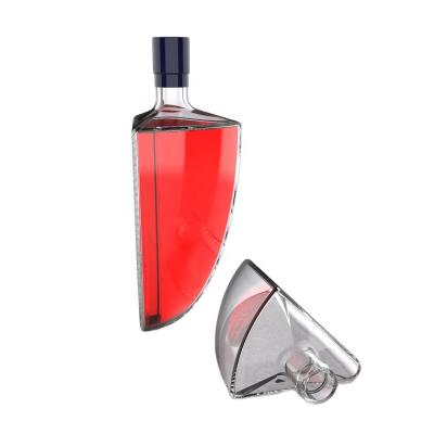 China Restaurants appliances creative design juniper glass knife type bottle, empty glass bottle for vodka whiskey for sale