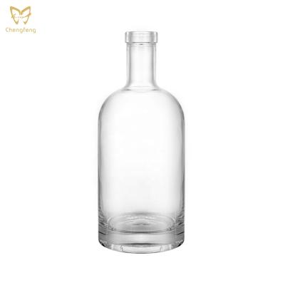 China High End Round Glass Restaurant Appliance Bottle 500ml 700ml 750ml for sale