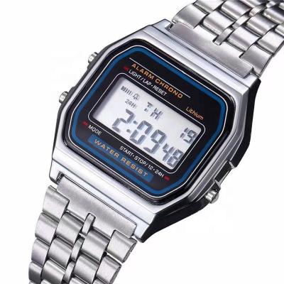 China Wholesale Automatic Date 2022 Mens Womens Stainless Steel Wrist Watch Electronics Alloy Digital Stopwatch for sale