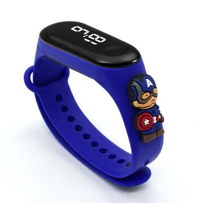 China Automatic Date Strap Watch Led Cartoon Green Carcass Royal Captain America Waterproof Digital Watch for sale