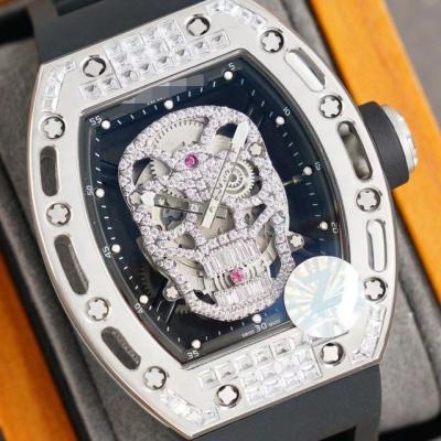 China High Quality Ricd Designer Brand Silver Diamond Automatic Men's Watch Mechanical Watch Automatic Date for sale