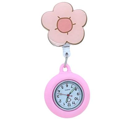 China Colorful Silicone Rubber Prong Quartz Portable Waterproof Pocket Watches Pocket Watches for sale