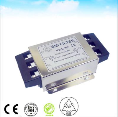 Chine Filtre à faible débit passif par émission RF Conception de filtre à ligne 3 phases Dc Filtre de bruit 1A-1000A à vendre