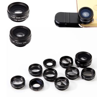 Китай 10 in 1 Fish Eye Lens For Smart Phone Macro Wide Angle Lens Cell Phone Camera Lens продается