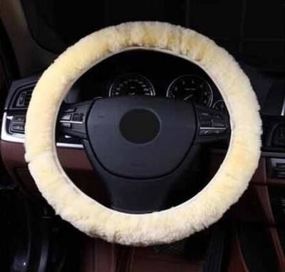 China Steeringwheel faux fur Steering Wheel Cover Genuine Leather Cover NEW for sale