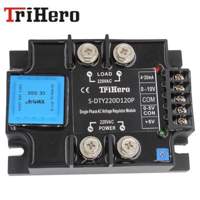 China Trihero 120A Single Phase Thyristor Sealed Power Controller, SSR 4-20mA, 0-10V, S-DTY Thyristor AC Voltage Regulator Module, Thyristor Power Regulator for sale