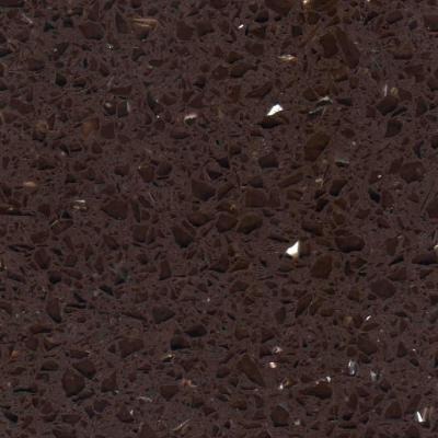 China Flooring Tiles Solid Surface Artificial Quartz Stone kitchen countertop with Brown Mirror for sale