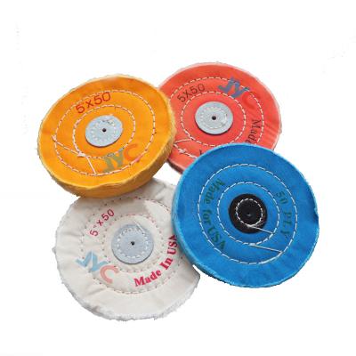 China High Quality 100% Cotton Polishing Wheel For Jewelry Tool Spiral Seven Cloth Buffing Polishing Wheel 4