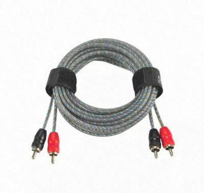 China Car Shielded Transparent Frosted RCA Cable Audio Video Cable For Car And Home for sale