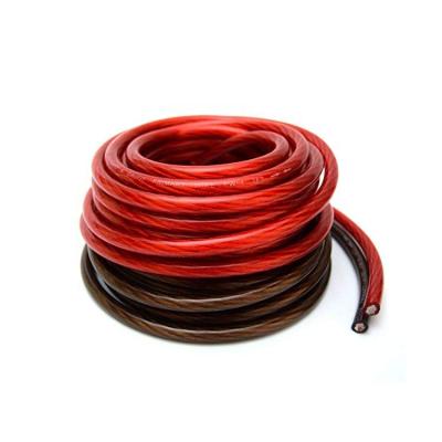 China Huxi Power Cable Underground Solid/Frost/Jacket OFC/CCA Conductor 1/0 Clear Car Audio Wire for sale