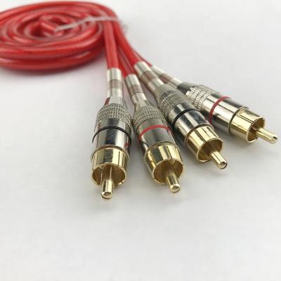 China Speaker Huxi cable factory good quality high end car rca cable audio wire for sale