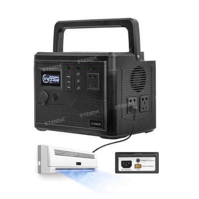 China Type C Etenda 100W 500W 800W 1000W Power Station Portable Solar Generator for sale