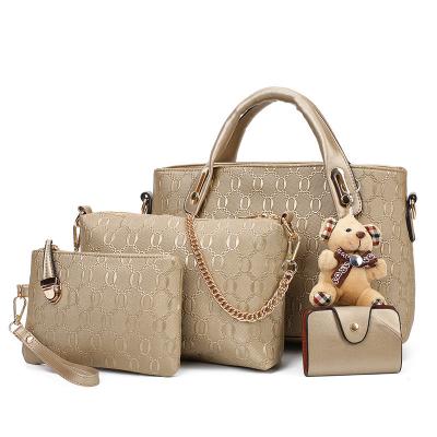 China Waterproof Women's Fashion Handbags Tote Bags Shoulder Bag Top Handle Satchel Purse Set Tote Bags 4pcs For Women for sale