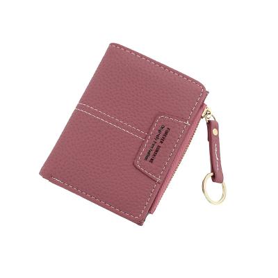 China Waterproof Small Contract Bifold Wallets For Women Girls Credit Card Holder Zipper Coin Purse Credit Card Holder Wallet for sale