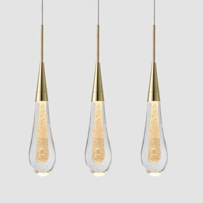 China Wholesale Modern Glass Small Luxury Gold Meteor Shower Crystal Light Pendant Lighting for sale