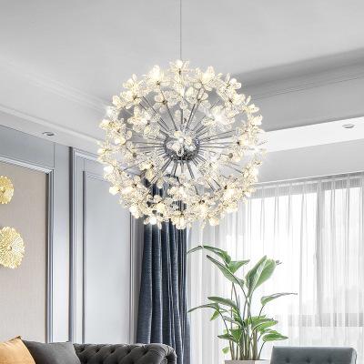 China Modern American country chandelier G4 light source crystal crystal ball led restaurant home lighting lamp for sale