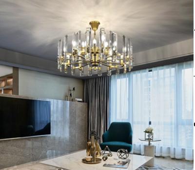 China Luxury K9 Modern Crystal Chandelier Postmodern Living Room Chandelier Dining Room Lamp for sale