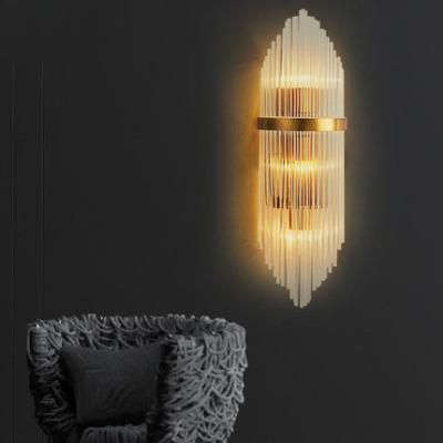 China Modern Indoor Light Luxury Crystal Led Wall Lamp For Living Room Bedroom Aisle Wall Lighting for sale