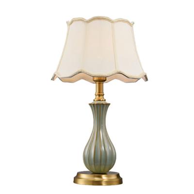 China American Copper Ceramic All European Ceramic Bedroom Copper American Living Room Lamp Table Lamps Retro for sale