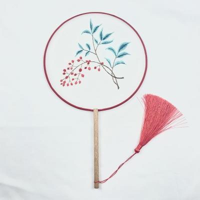 China China promotion low price manufacturers direct sales of traditional art handmade Juan silk fan for sale