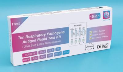 China Kit de prueba rápida de diez patógenos respiratorios con antígeno Dispositivo médico aprobado por el CE de clase II en venta