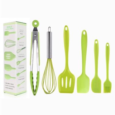 China 5 Pack Household Food Grade Heat Insulation Kitchenware Silicone Sustainable Soft Baking Utensil BPA Free Set Kitchen Accessories for sale