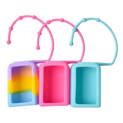 China Personal Care 1oz Mini Reusable Portable Travel Sized Cute Personal Care Sanitizer Carriers 30ml Hand Sanitizer Bottle Chain Holder for sale