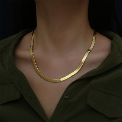 China Punk fashion personlized blade chain choker jewelry delicate simple snake chain necklace for sale