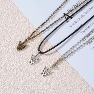 China Trendy Love Hops Hip Necklace Fashion Simple Design Pendant Necklace Jewelry for Men and Women for sale