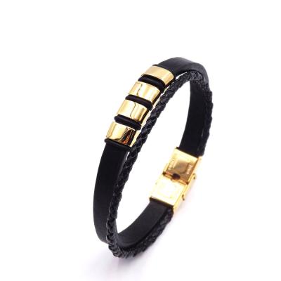 China Punk Multi Loose Fashion Leather Metal Alloy Adjustable Bangle Bracelet for sale