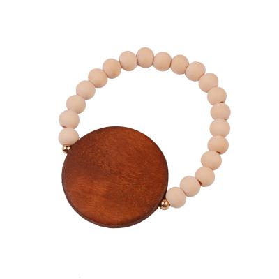 China Wholesale Handmade Bohemian Vintage Bangle Top Wooden Beaded Beaded Bracelet Jewelry Rated For Women Girl for sale