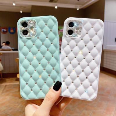 China Wholesale Shockproof Diamond Camera Protection With Microfiber Fabric TPU Soft Cell Phone Back Cover Mobile Case For Iphone 13 pro for sale