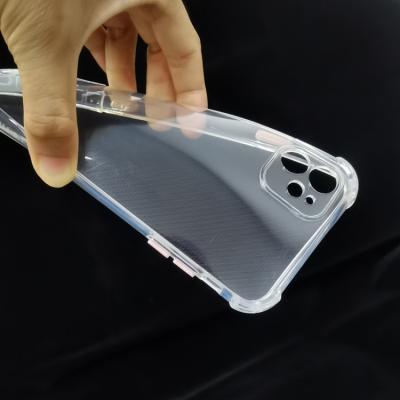 China 2.0mm Armor Colorful Buttons Shockproof Bumper Luxury Free Space Transparent Cell Phone Back Cover Case For Iphone 11 for sale