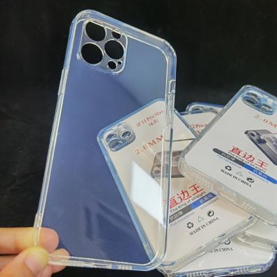 China Designer Shockproof Bumper Straight Edge Design Transparent 2.0mm Clear Soft TPU Cell Phone Cover Case For Samsung Galaxy A32 4G for sale