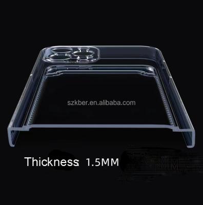 China Shockproof Soft 1.5mm Purple Light Silicone No Yellowing Clear Transparent Card Slot TPU Cell Phone Cover Case For Samsung Galaxy A71 for sale