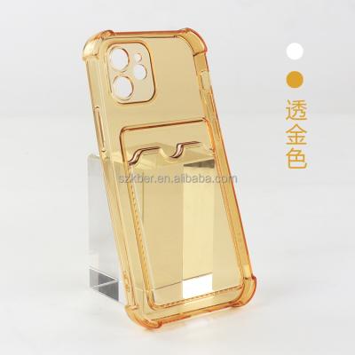 China Card Slot Universal Airbag 1.5mm TPU Products Shockproof Transparent Soft Cell Phone Cover Case For Samsung Galaxy A72 for sale