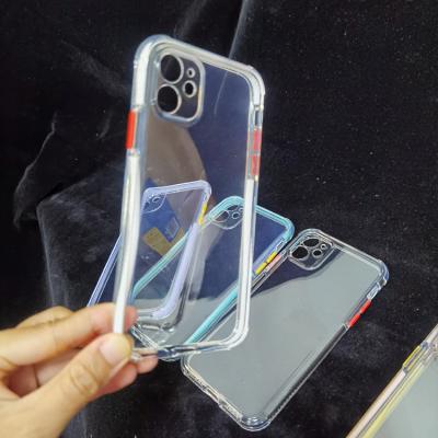 China New Arrival Small Hole Mobile Phone Cover Colorful Bumper Clear Transparent Soft Case TPU Camera Shockproof Protector For Iphone 6 6G 6S for sale