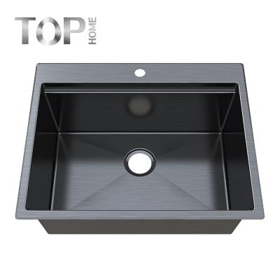 China Without Faucet China Handmade Black Kitchen Sink Prices for sale