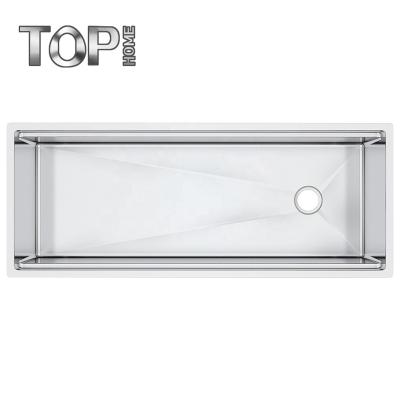 China Without Faucet Customized Single Bowl Size 50 x 20 Inches Stainless Steel Undermount Handmade Kitchen Sinks for sale