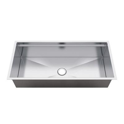 China Without Faucet 16/18 Gauge 46X20 Inch Large Stainless Steel Undermount Kitchen Sinks for sale