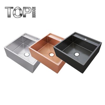 China Stainless Steel Modern Single Bowl Handmade Bathroom Sink for sale