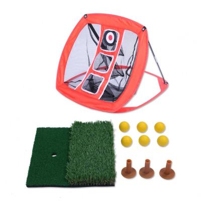 China Golf Chipping Net Set Customizable Golf Chipping Net Golf Target Net With Ball Tee And Putting Mat Golf Practice Net for sale