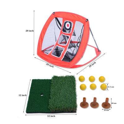 China Golf Practice Hitting Chipping Net Golf Chipping Net Pop Up Golf Practice Golf Target Net Net With Ball Tee And Putting Mat for sale