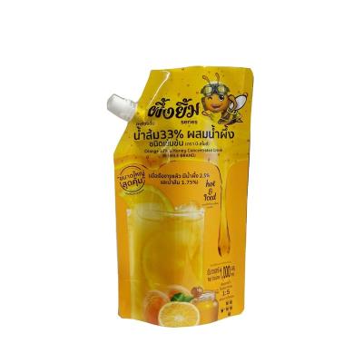 中国 Custom Printed Plastic Retail Moisture Proof Honey 1000ml Beverage Stand Up Pouch With Spout 販売のため