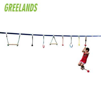 China Ourdoor Backyard Hanging Obstacle Course For Kids , Ninja Slackline Obstacle Course for sale